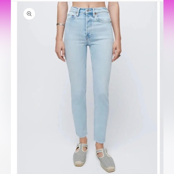 RE/DONE High Rise Ankle Crop Stretch size 27 - Picture 3 of 16